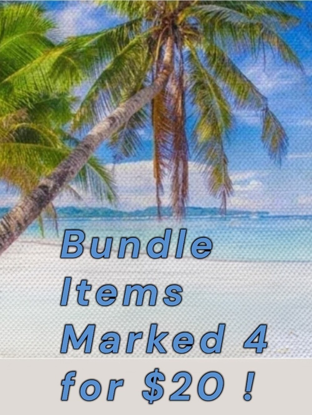 Beach Scene Printable Wall Art - Tropical Palm Seascape
